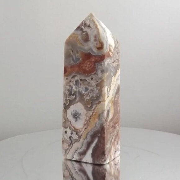 Flower Agate Tower, One of a Kind Healing Stone - Picture 1 of 10